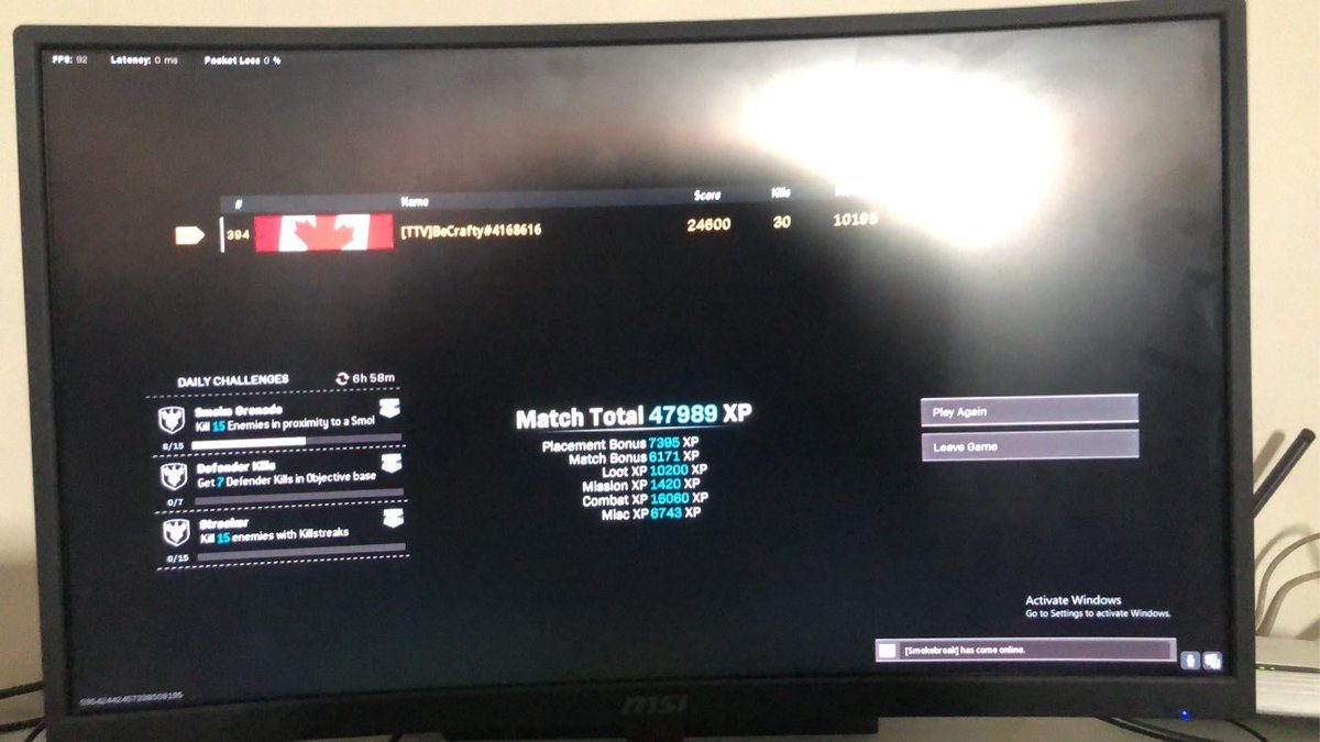 BeCraftyy's tweet image. Shitty pic, but finally broke 30 lmao #pr #Warzone
