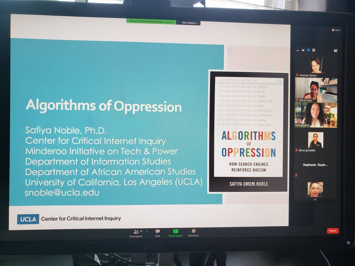 amanda_taintor's tweet image. Absolutely giddy ...... thank you #reedleycollegelibrary for bringing #AlgorithmsOfOppression author @safiyanoble to speak  @reedleycollege