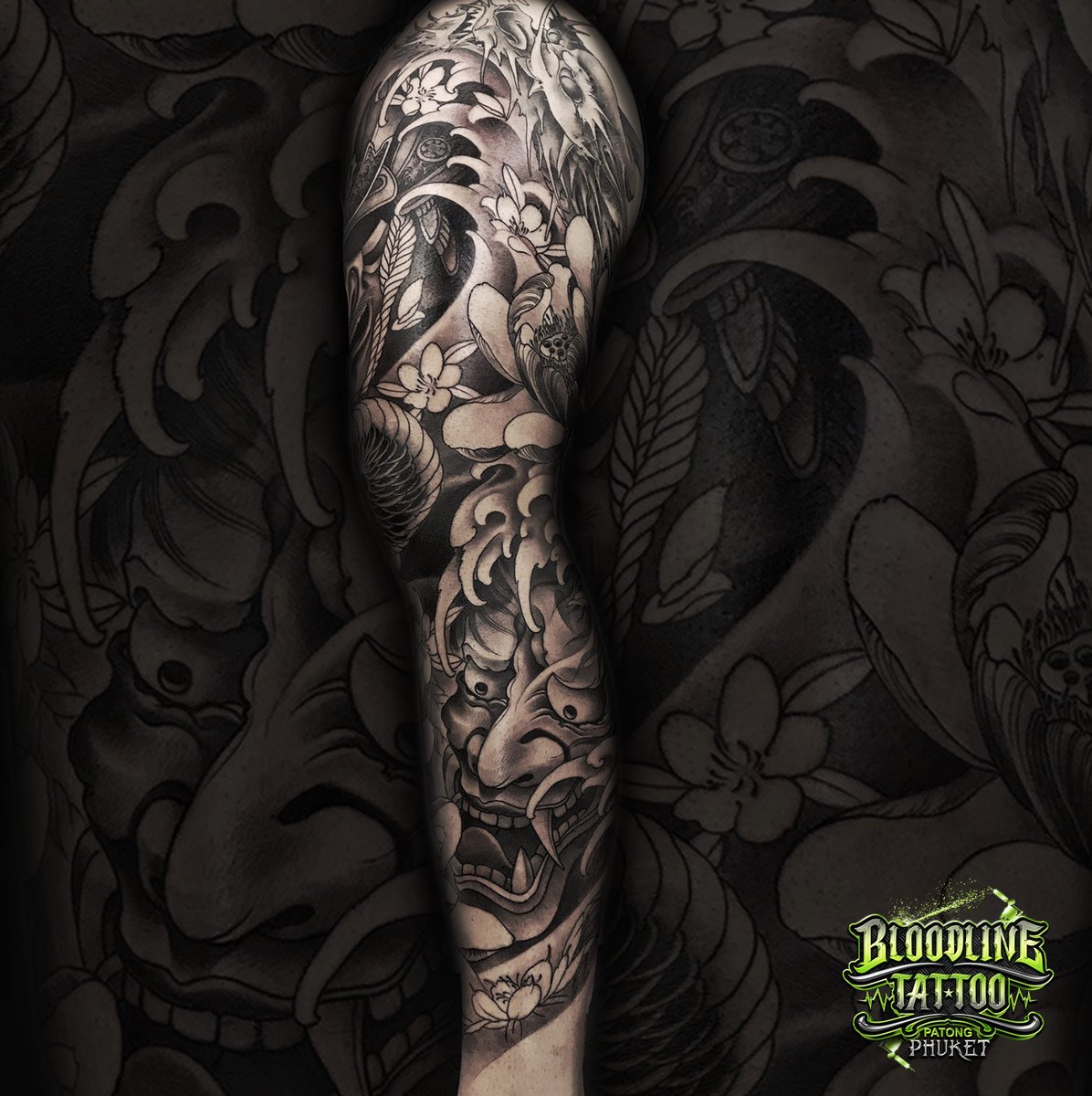 Full sleeve by Pang - Bloodline Tattoo, Patong, Thailand : r/tattoos