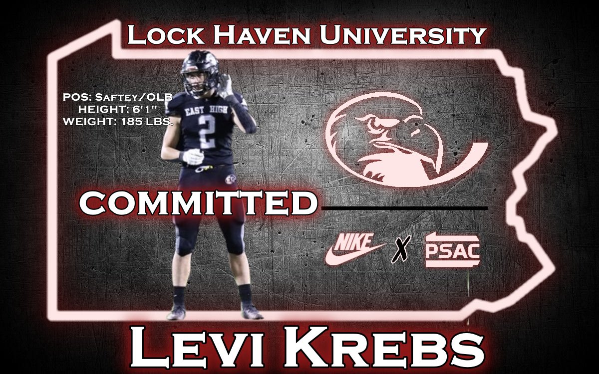 Levi Krebs (@krebslevi) on Twitter photo I’m excited to announce that I will be furthering my academic and athletic career at Lock Haven University. I would like to thank god, my family, coaches, and teammates that helped me through this process! @csprague71 <a href="/JohnKelling37/">John A Kelling</a> <a href="/LHU_Football/">Lock Haven Football</a> I’m excited to announce that I will be furthering my academic and athletic career at Lock Haven University. I would like to thank god, my family, coaches, and teammates that helped me through this process! @csprague71 <a href="/JohnKelling37/">John A Kelling</a> <a href="/LHU_Football/">Lock Haven Football</a>