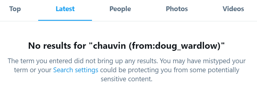 I was curious whether Doug Wardlow had anything to say about Chauvin this past year. I found nothing in the news or on Google.
