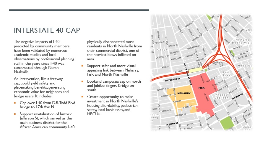 Decades ago, Interstate 40 harmed and displaced an entire community. We will engage the people of North Nashville as we work to right this historic wrong. Thanks to Metro Council for supporting this innovative project.