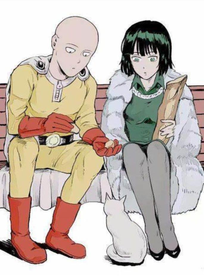 Saitama on Twitter: ""Me and Fubuki were out and found a stray ca...