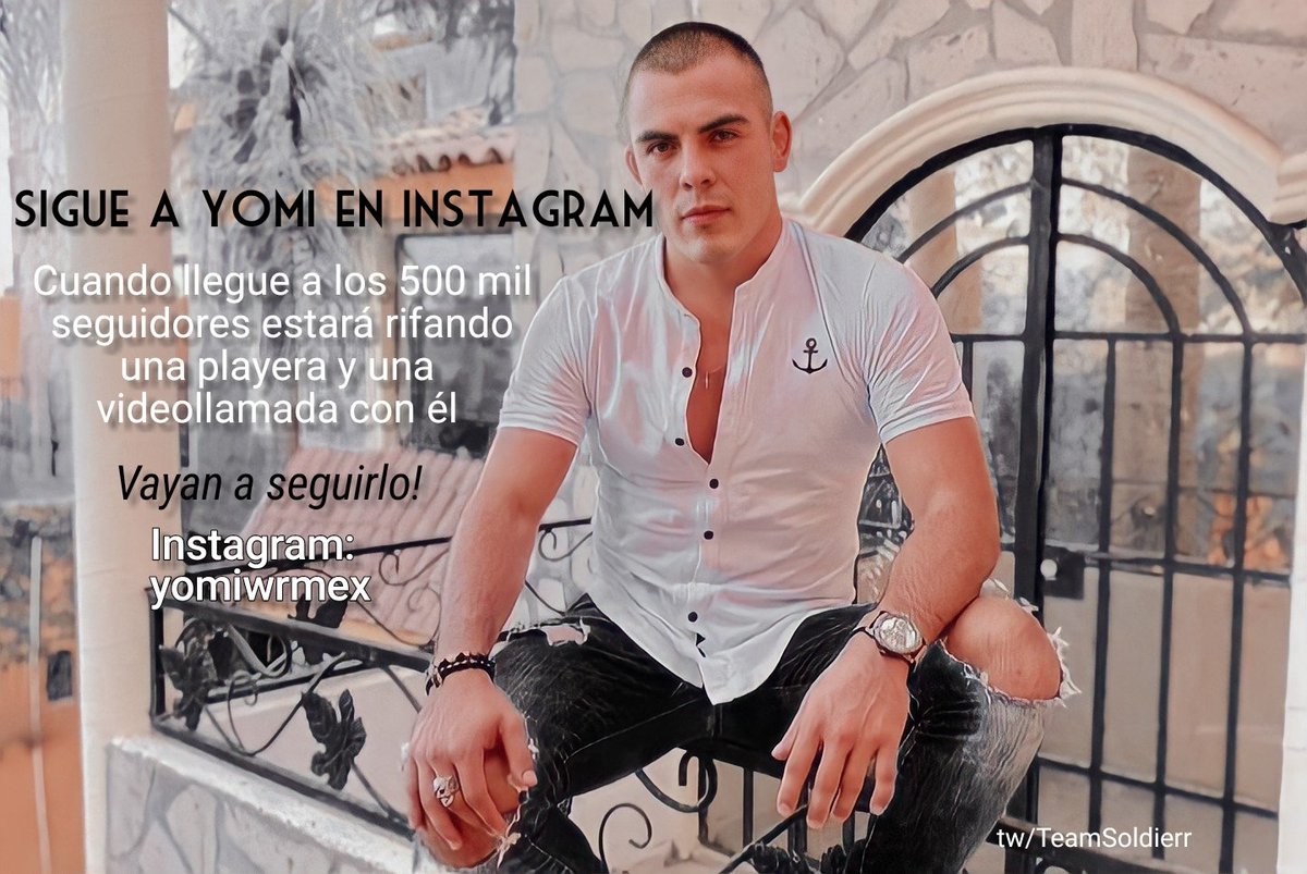 Holaaa, queremos invitarlos a que sigan a Yomi en instagram, ya está muy cerca de llegar a los 500 mil seguidores y cuando llegue a esa cantidad rifara una playera y una videollamada con él, vayan a seguirlo!🧡