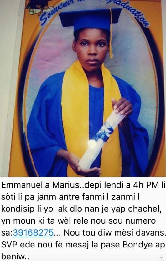 NettyDuclaire's tweet photo. Fanmiy li pa gen nouvèl li depi lendi 12 avril. Yo bezwen èd nou!
Edem pataje souple! https://t.co/tYNdO9c2tS