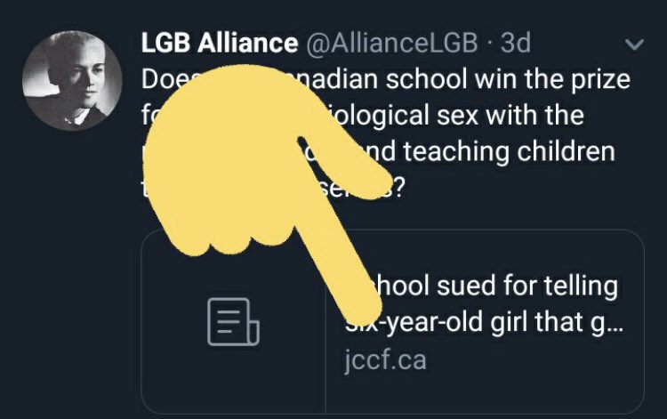 Here is LGB Alliance, openly promoting a homophobic group.