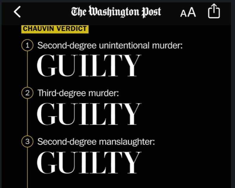 I don't always recognize history in the making but the WAPO headline put it into stark relief. 
Also both stark, and a relief.