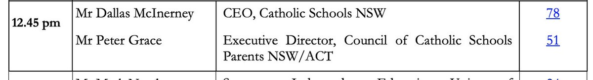 Next up : noted childcare experts, the Catholic Church. Note that the large Catholic Diocese of Parramatta made a submission opposing the bill, but their request to appear was rejected. Latham needs to maintain the myth of majority religious support for his trans-bashing bill .