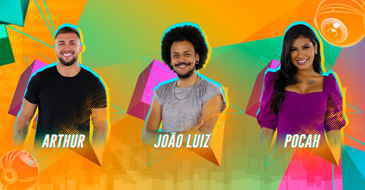 bbb's tweet image. PAREDÃO FORMADO! 💥
Vote para eliminar. Arthur, João Luiz ou Pocah?
CLIQUE E VOTE: glo.bo/3dBwIF6
#RedeBBB #BBB21