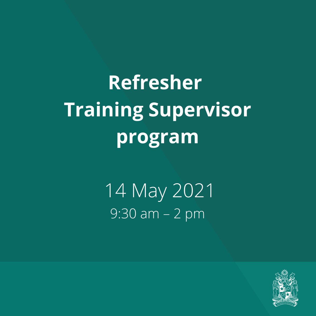 ranzcog's tweet image. Register now for the Refresher - Training Supervisor program.

14 May 2021   
9:30 am – 2 pm 

An online workshop developed for experienced FRANZCOG training supervisors.

Info:  ow.ly/KiYK50EpZGA

Register now: ow.ly/rlyq50EpZGB