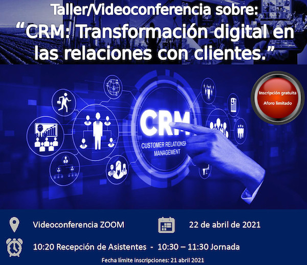 TIMUR_TIC's tweet photo. Manaña jueves 22 a las 10:30h celebraremos el Taller #Online titulado:
#CRM: #TransformacionDigital en las relaciones con clientes

Información e inscripción gratuita: https://t.co/huqOLPBGh7

Impartido por @mjcandel , Consultora IT de @LogicMurcia 
 
#TIC #pymes https://t.co/KZG7GJDNp8