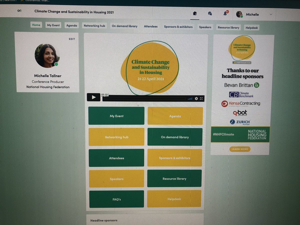 NHF Climate Change &amp; Sustainability- We are ready! Looking forward to two days of discussion, debate and knowledge sharing on this very important topic. It’s not to late to join in.  #NHFClimate <a href="/natfedevents/">NHF Events</a>