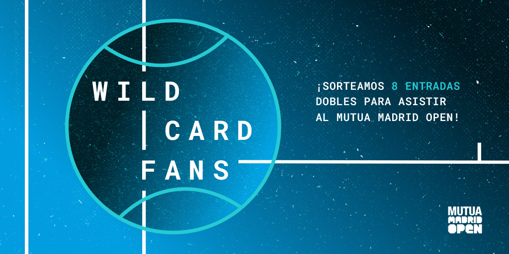 Mutuactivos's tweet photo. ¡Gana 1 entrada doble para ir al @MutuaMadridOpen participando en #WildCardFans! Sigue a nuestro perfil y participa en el sorteo de 8 entradas dobles para disfrutar del #MMOPEN en la Caja Mágica. https://t.co/V8K5B6SWZ1