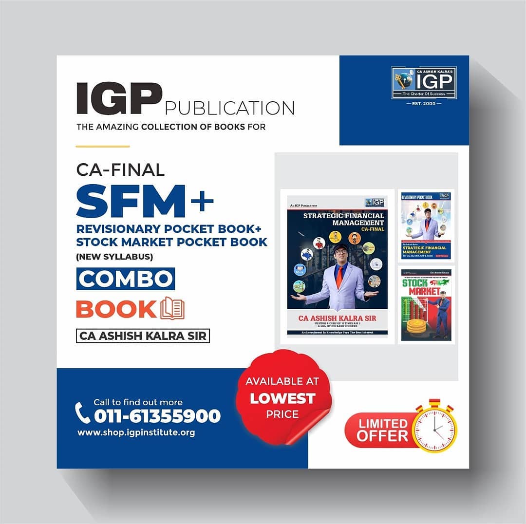 igpclasses's tweet photo. #IGP publication presents the amazing collection of books for #CA_Final #SFM Books by #CA ASHISH KALRA sir
#caashishkalrasir #icai #igpclasses #books #icaiexams #cainterfm #fmclasses #fmclassesindelhi #igpinstitute #icaica https://t.co/CYOlex4Zsm