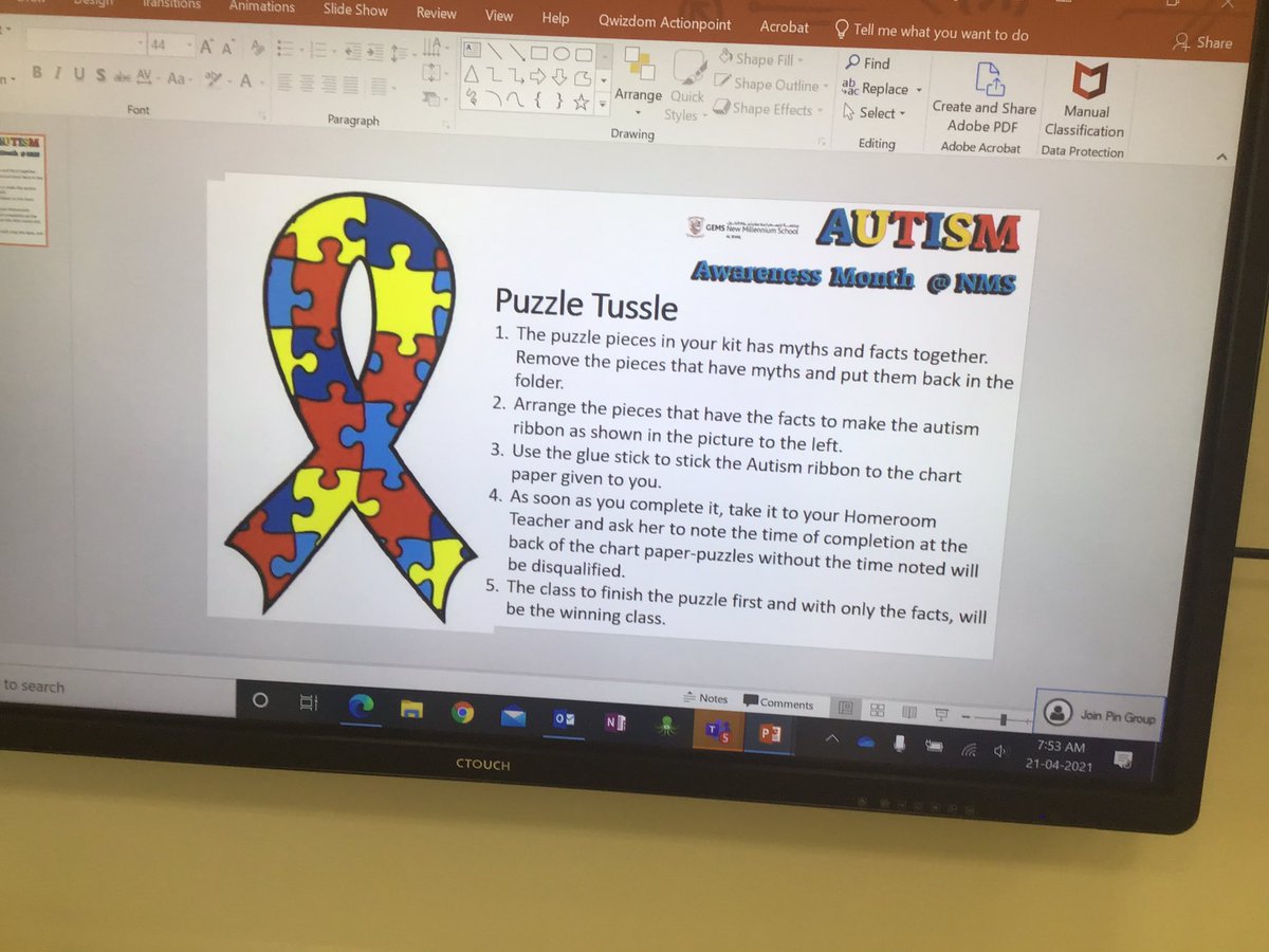 Avanthikaarun1's tweet photo. 7D’s way of spreading Autism awareness @gemsnms_alkhail  @Fatima_Martin  @JayarajVenetia https://t.co/RfywsuIhBw