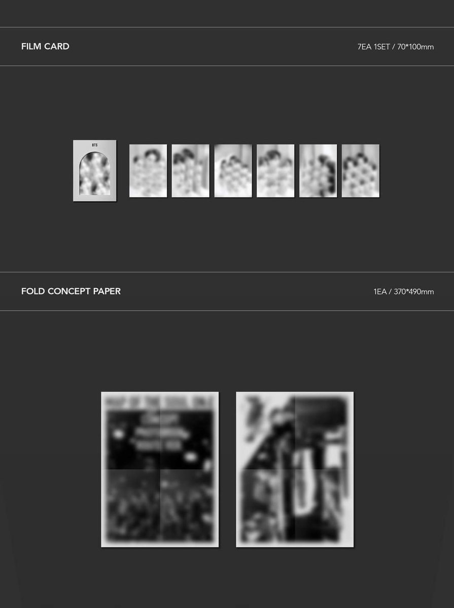 BTS Map of the Soul ON:E CONCEPT PHOTOBOOK ROUTE VersionCONTENTSSleeve + photobook (128p/112p)Film card 7eaFold concept paperFold posterPC 1 of 7Lenticular @BTS_twt