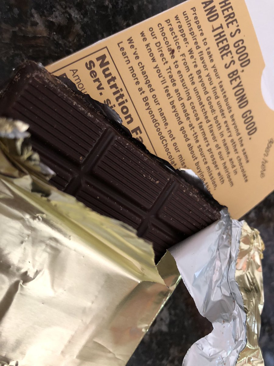 Today’s #chocolate tasting notes: @eatbeyondgood 63% salted almond heirloom chocolate.

Honestly, a bit too sour for my taste. I love me this combo of flavors, but this one didn’t come together as I had hoped. Still totally finishing the bar tho... I’m not a monster.