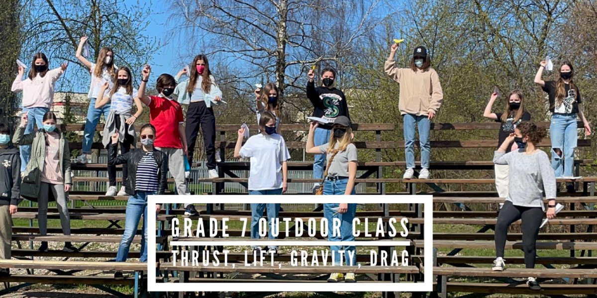 Yesterday, Grade 7 students attended outdoor class <a href="/ISRiga/">International School of Riga</a>. #Grateful #Cheer #OutdoorLearning #PaperAirPlanesarelearning