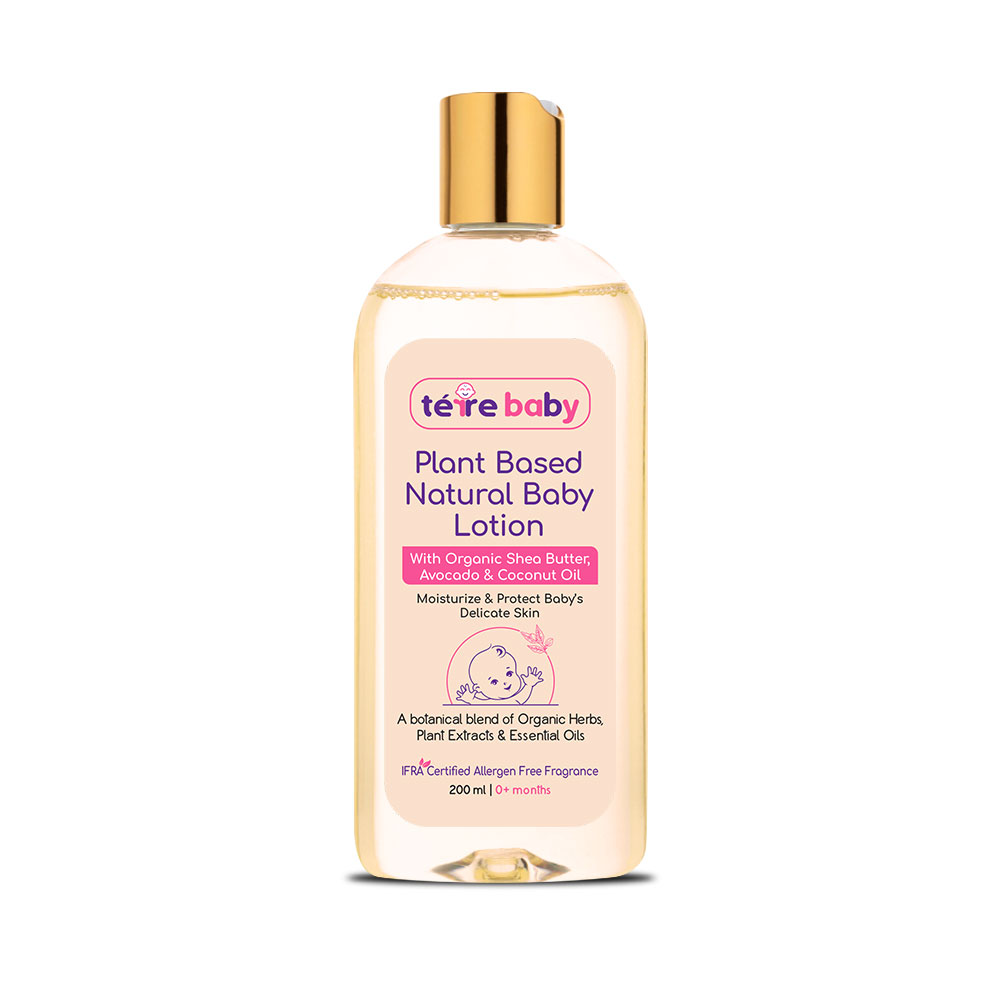 Plant-Based #naturalbabylotion specially formulated to restore the baby’s skin soft and supple. #TérreBaby #plantpowerednaturalbabylotion is enriched with natural oils like #almondoil, #oliveoil, #coconutoil, etc. 
Shop here terrebaby.com #babylotion #babybodylotion