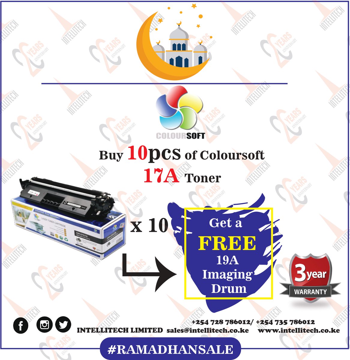 intellitech_ltd's tweet image. This RAMADHAN deal just keeps getting better by the day!!! Don&apos;t miss out on this offer! Call us today on 0728 786014/ 0735 786012.  #Coloursoft #PrintMoreForLess #coloursoft #printingsolution #KarenCircleOfEvil #MainaAndKingangi  #IllegalUgandanChicken  #SielewiWhitney