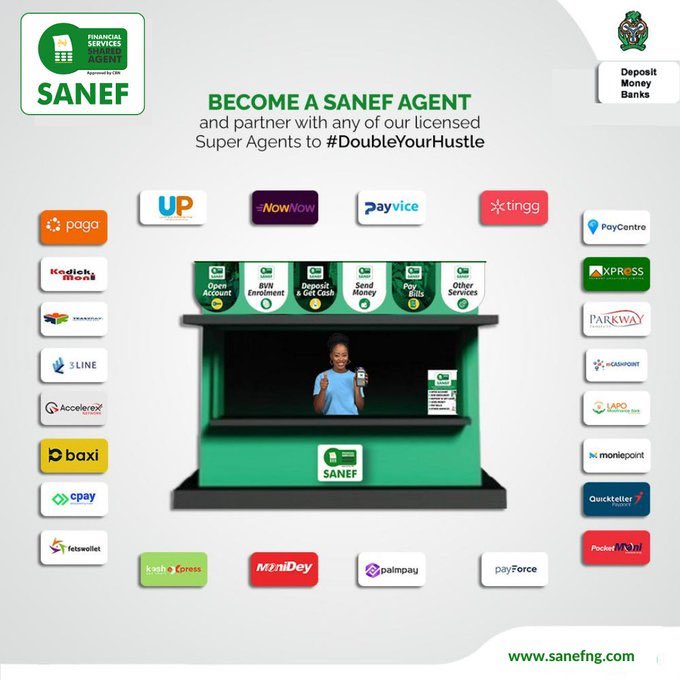 saneflimited's tweet photo. Good morning!
Become a SANEF Agent by partnering with the industries finest Super Agents/ MMOs

Join the ecosystem by signing up to day---> https://t.co/luUyKXPqzR

#DoubleYourHustle #FinancialInclusion #AgentBanking #DigitalPaymentSolutions https://t.co/KrTuppDCcl