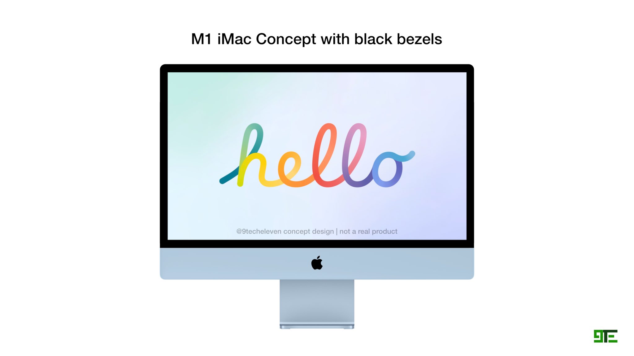 9techeleven New Imac Concept With Black Bezels Amp Apple Logo Do You Prefer This Small Design Change Vs What Apple Released Imac 21 Has Been Officially Unveiled With Many People