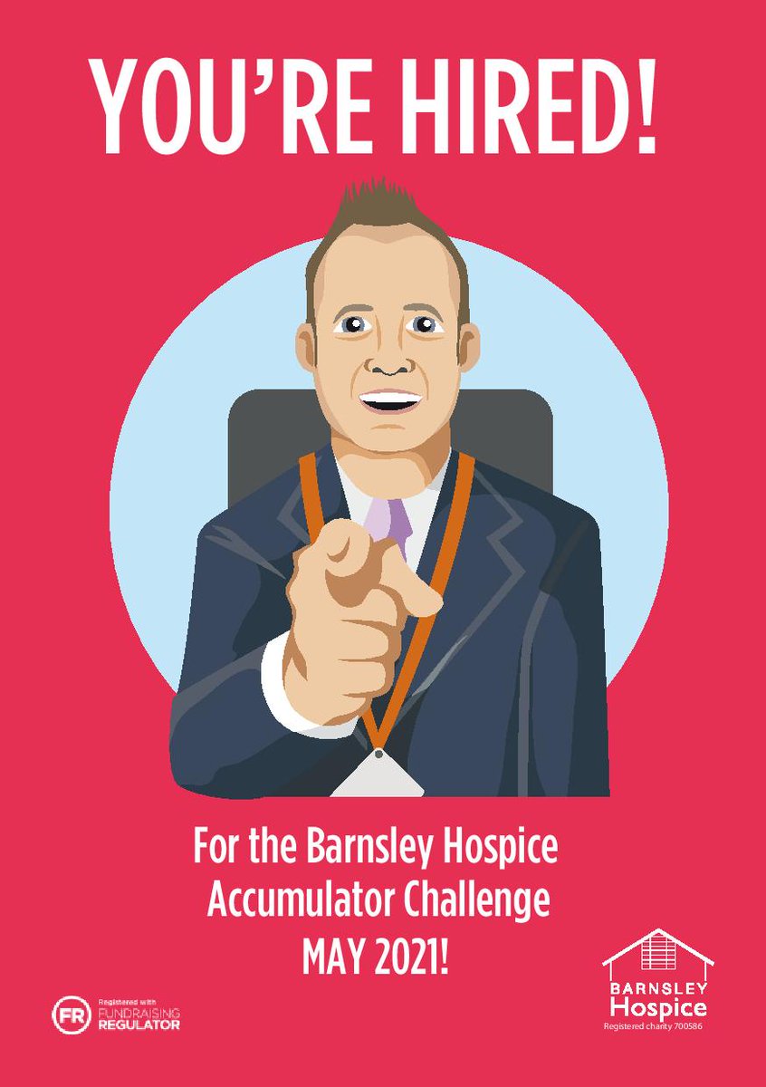 Your hospice needs you!

We would like to say a HUGE thank you to the local businesses who have already signed up to the Accumulator Challenge: Barnsley Norse,@BarnsleyBIC, Brook Corporate Developments,<a href="/DartonArrow/">Darton Arrow</a>,Hargreaves Industrial,<a href="/MinxConsulting/">Minx Consulting</a>,Pentagon Motors...