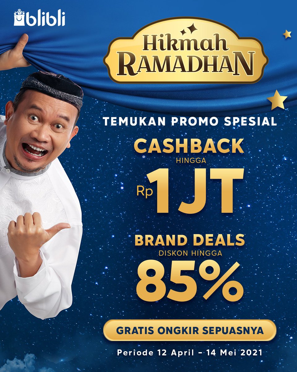 thia_phiinoo's tweet photo. Pandemi begini belanja di @bliblidotcom  udah pasti aman g harus keluar rumah. Blibli lagi ada promo Hikmah Ramadhan lho! Cashback hingga 1juta. Belanja yuk!Nikmati promony &amp; dapatkan Brand deals hingga 85% lho!! https://t.co/yyMjWfmPx8
#CeritaHikmahRamadhan #KarenaRamadhanmuNo1 https://t.co/N123n12Ps4
