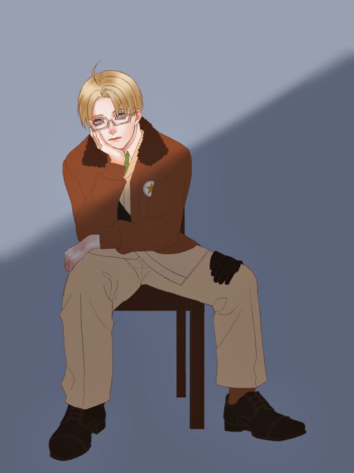 #ヘタリア五十音順に描いたらワイちゃんの時には画力上がってる説
#ヘタリア #アルフレッド・F・ジョーンズ

2.アルフレッド 