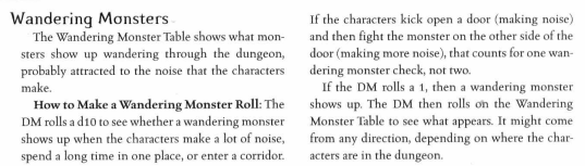 The wandering monster procedure.(note it's just "a long time in one place", not "an hour")