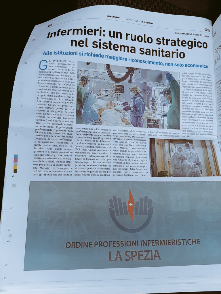 opilaspezia's tweet photo. Il nostro comunicato oggi su @qn_lanazione . O cambia qualcosa o i 60mila #infermieri che mancano diventeranno 70,80,90 mila...#RN4CAST @QSanit @RegLiguria @SenatoStampa @Montecitorio @FNInfermieri @FNOMCeO https://t.co/98VCrCvKIs