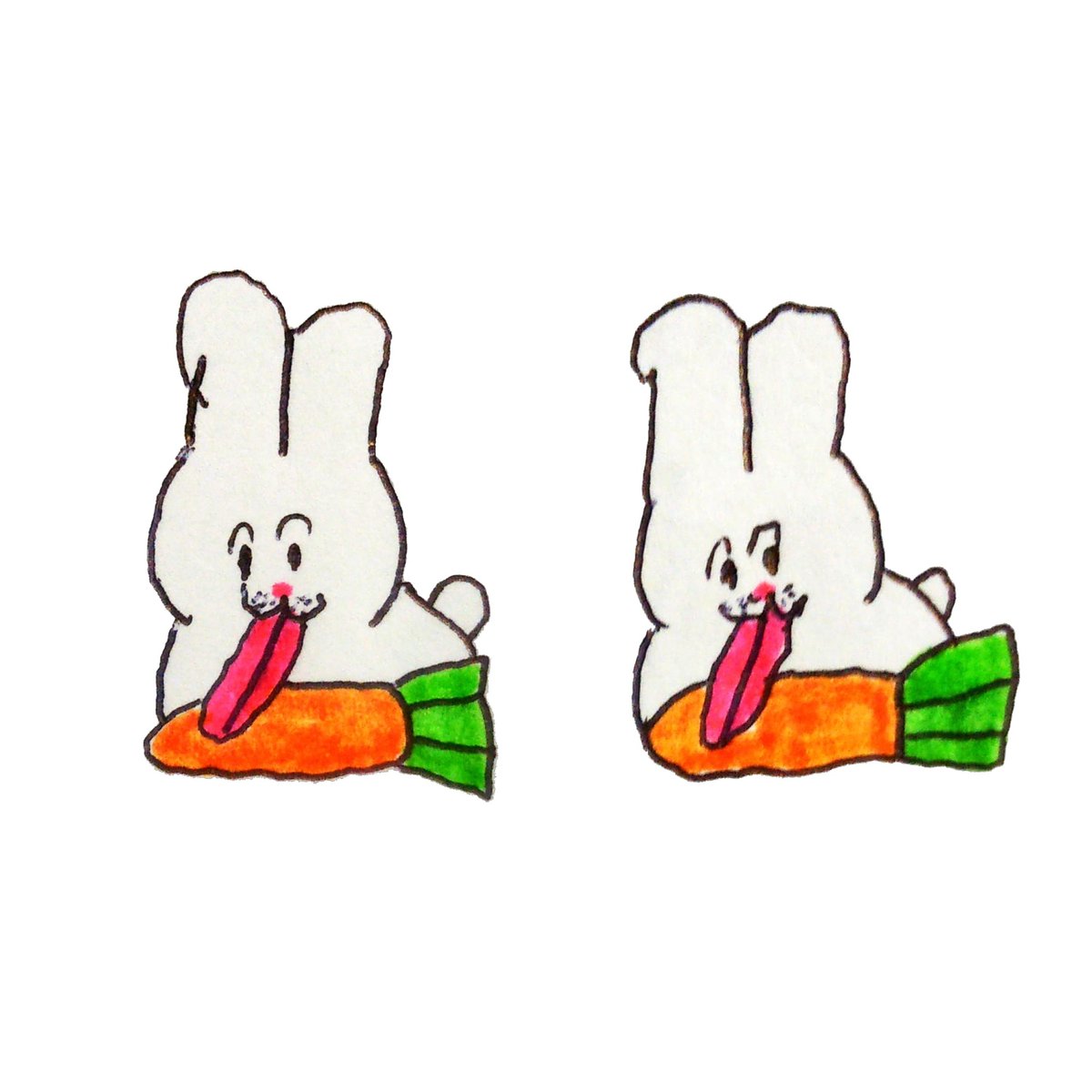 シホ にんじんの食べ方 うさぎ イラスト お絵かき 絵 らくがき 落書き ボールペンイラスト イラスト好きな人と繋がりたい 絵描きさんと繋がりたい Illustration