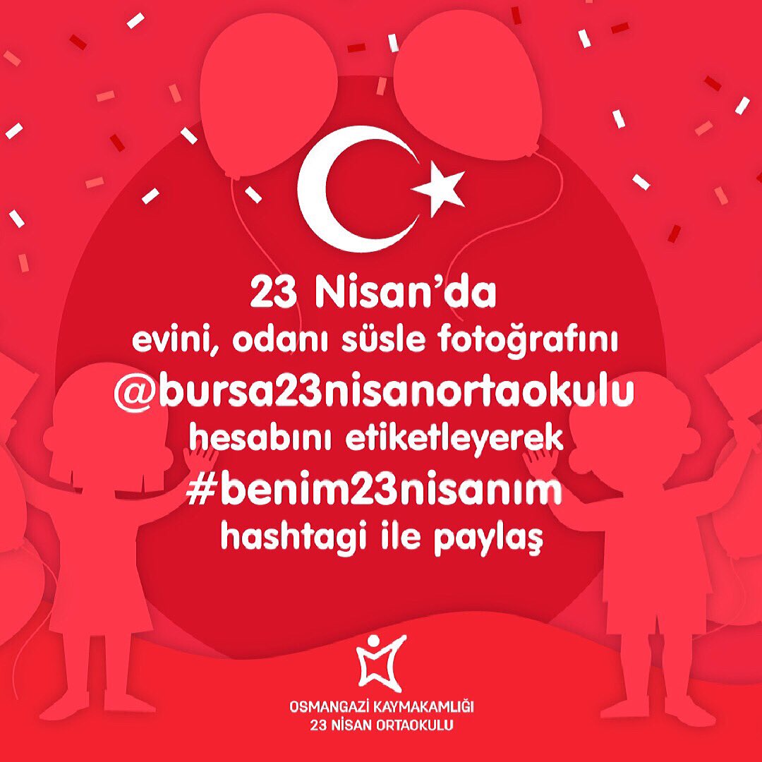 En güzel bayramımıza çok az kaldı 🤗Paylaşımlarınızı dört gözle bekliyoruz çocuklar 😍 <a href="/ziyaselcuk/">Ziya Selçuk</a> <a href="/sdulger43/">Sabahattin DÜLGER</a> <a href="/GurhanCokgezer/">Gürhan Çokgezer</a> <a href="/Osmangazi_MEM/">Osmangazi İlçe Milli Eğitim Müdürlüğü</a> <a href="/nihantoptan/">Nihan TOPTAN</a>