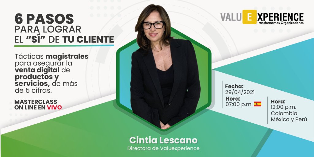 ¿Quieres volver a vender? 😎
☝️Si eres asesor comercial este evento te interesará.☝️
No importa tu nivel de habilidad digital, la metodología que compartiré en esta Masterclass es apta para personas “poco amigas” de las herramientas digitales. 🖥️
👉buff.ly/3asqBkl