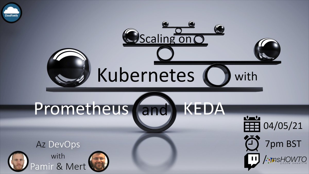 m3rtyeter's tweet image. #AzDevOps with @p4m1r and @m3rtyeter Premiere!
Scaling on @kubernetesio with @PrometheusIO and @kedaorg
🗓04/05/2021
🕖7pm BST
📺twitch.tv/mshowto
#cloudfamily #azurefamily #AzDevOpsWithPamirAndMert #devops #kubernetes #k8s #containers #prometheus #KEDA #MVPBuzz