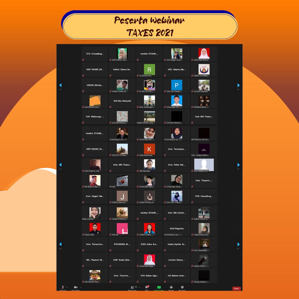 Dokumentasi Peserta Webinar Taxes 2021✨