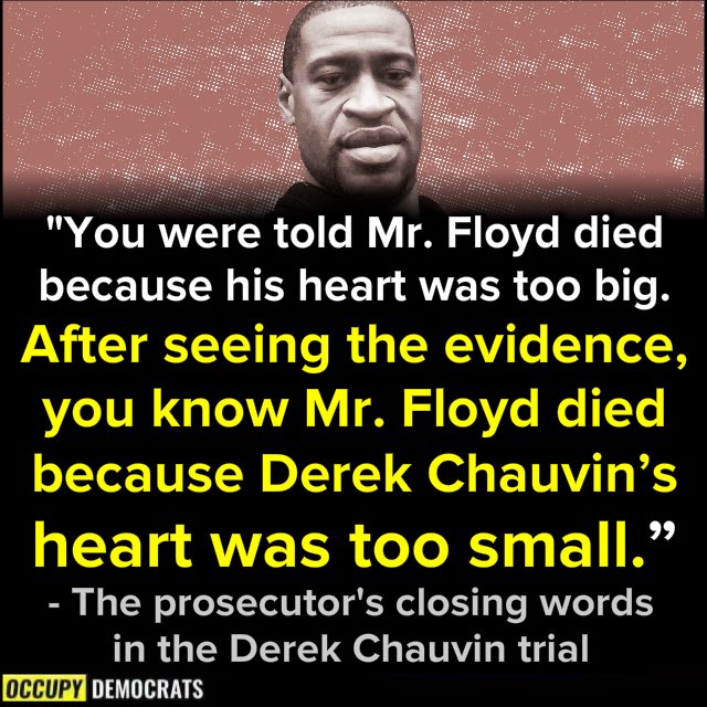 Thank goodness the former guy is just that, 'the former guy'. Because sure as God made green little apples, Chavin would've been pardoned. #ChauvinIsGuilty