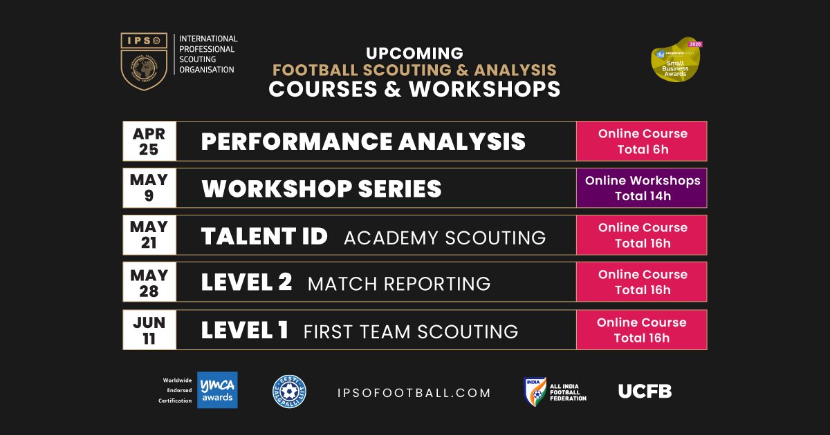 ipsofootball's tweet photo. Coming up next, our brand new Performance Analysis Course 🧐 Book online at https://t.co/PppHO1lhPP
#scouting #football #online #analysis #performanceanalysis #course https://t.co/1uDAuodo0s