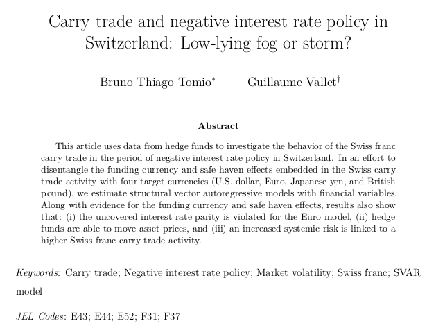 Looking forward to present our paper (co-authored with Guillaume Vallet) at the 37th International Symposium on Money, Banking and Finance, annual meeting of the GDRE (<a href="/GdreAnd/">GDRE Money Banking and Finance 🏛️</a>) in June!

#EconTwitter #carrytrade #CHF #NPIR / #CREG #FURB
cc <a href="/SNB_BNS_en/">Swiss National Bank 🇨🇭 SNB BNS (parody)</a> <a href="/snbchf/">The SNB & CHF Blog</a> <a href="/SNB_Observatory/">SNB Observatory</a>