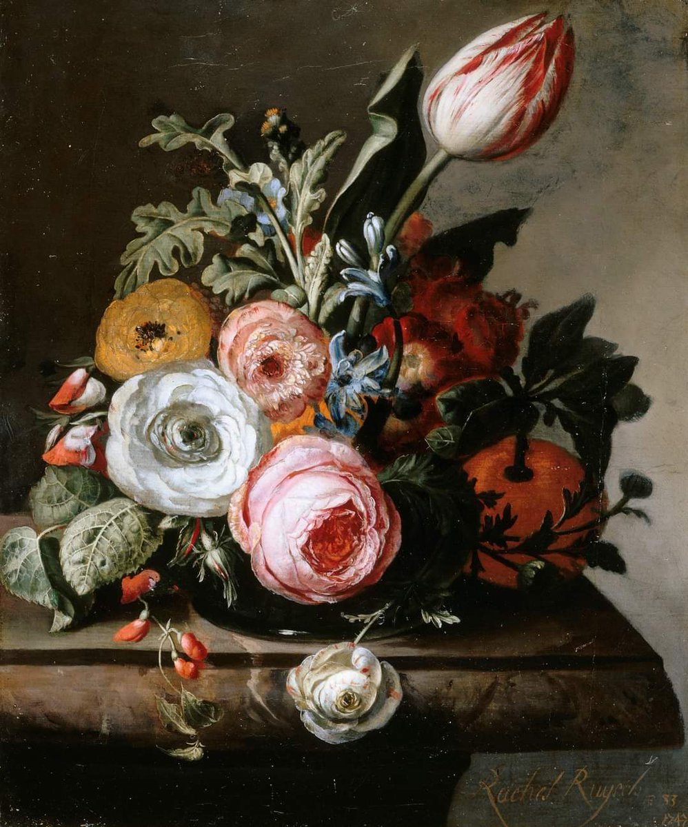 PBA Lille on Twitter: "📅 #dictondujour "À la sainte Anselme, dernières  fleurs sème" 🌺 💐 Ce bouquet hyper réaliste est l'œuvre de Rachel Ruysch  (1664-1750), peintre néerlandaise connue pour la grande délicatesse
