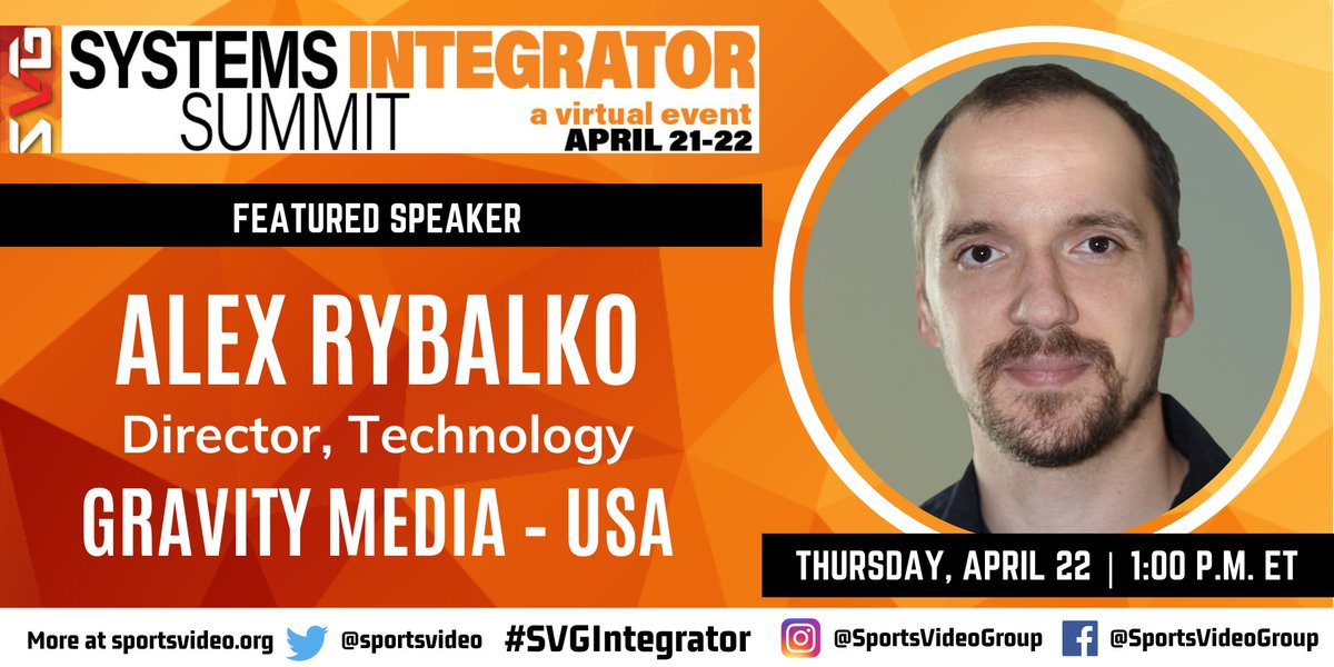 _gravitymedia's tweet photo. Gravity Media’s Director of Production & Content in the US Will Wright and Director of Technology Alex Rybalko are participating in today’s #SVGSystemsIntegrator Summit.
👉Register here: https://t.co/3QewrsOX6A
@sportsvideo #SVGIntegrator https://t.co/BGQSslfqdb