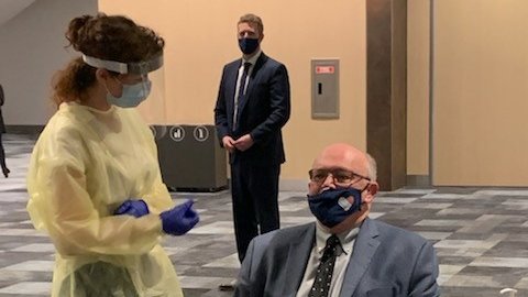 Yesterday, Dr. Strang and Premier Rankin got their regular rapid COVID-19 test completed in our Centre! Let's all do our part with regular testing! Come today from 12-7pm, through Argyle St. entrance.