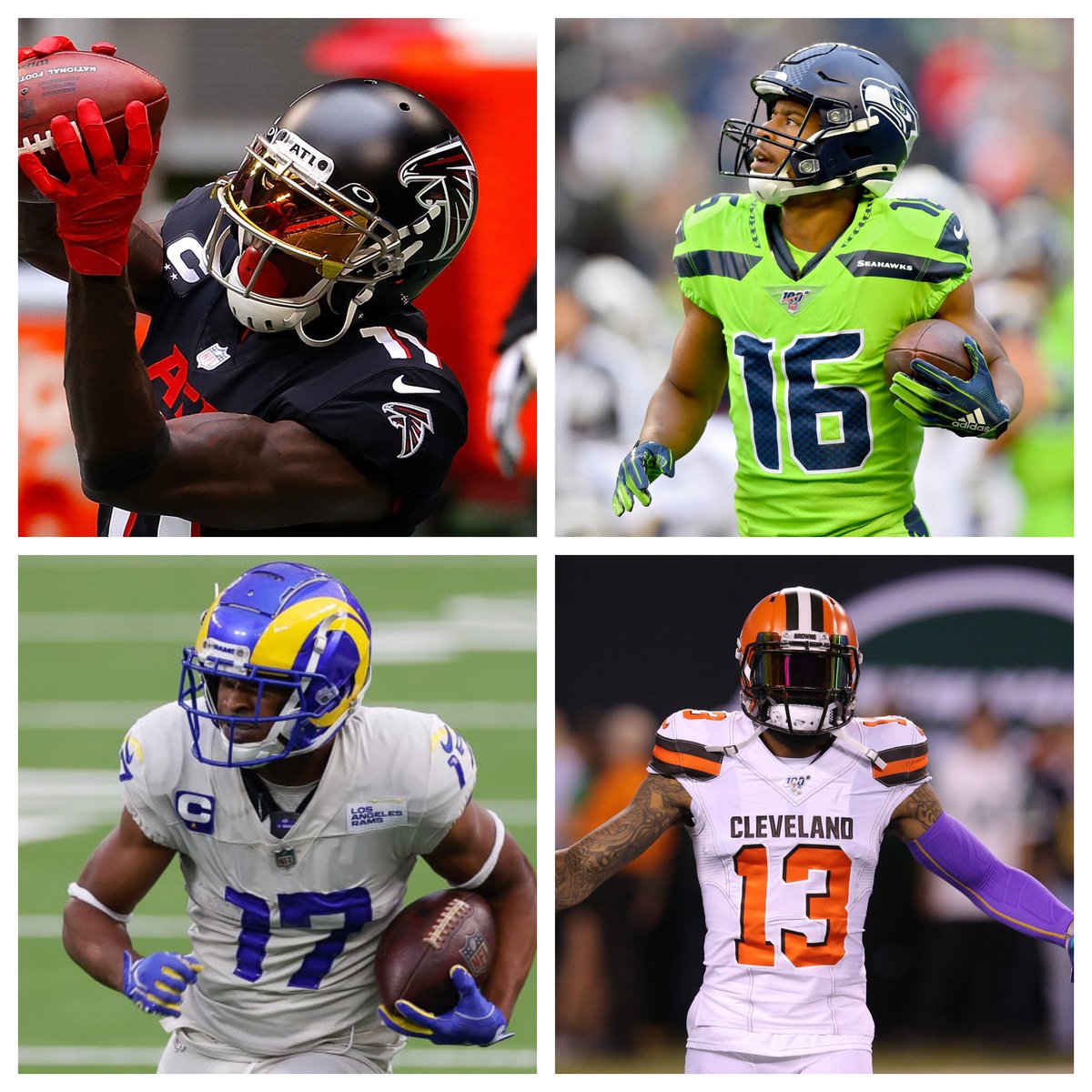 FantasyDataNFL's tweet photo. Dynasty fans, how would you rank these four wide receivers? 

#FantasyFootball #DynastyFootball #DynastyTrades @MyFantasyLeague https://t.co/xRPPBXq1fS