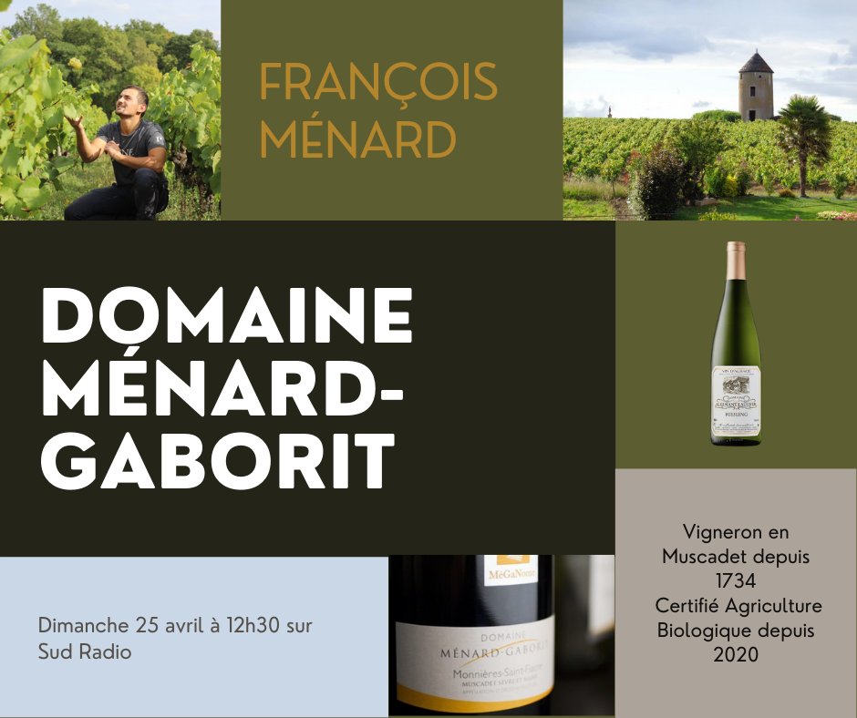 Le 3e invité du week-end ! 🍷

François Ménard est co-propriétaire du <a href="/MenardGaborit/">DomaineMenardGaborit</a> !
C’est au cœur du #Muscadet, dans l’appellation #Sèvre et #Maine que le domaine est implanté depuis 1734. Une passion pour le #vin qui se transmet de générations en générations.

#vino #domaine