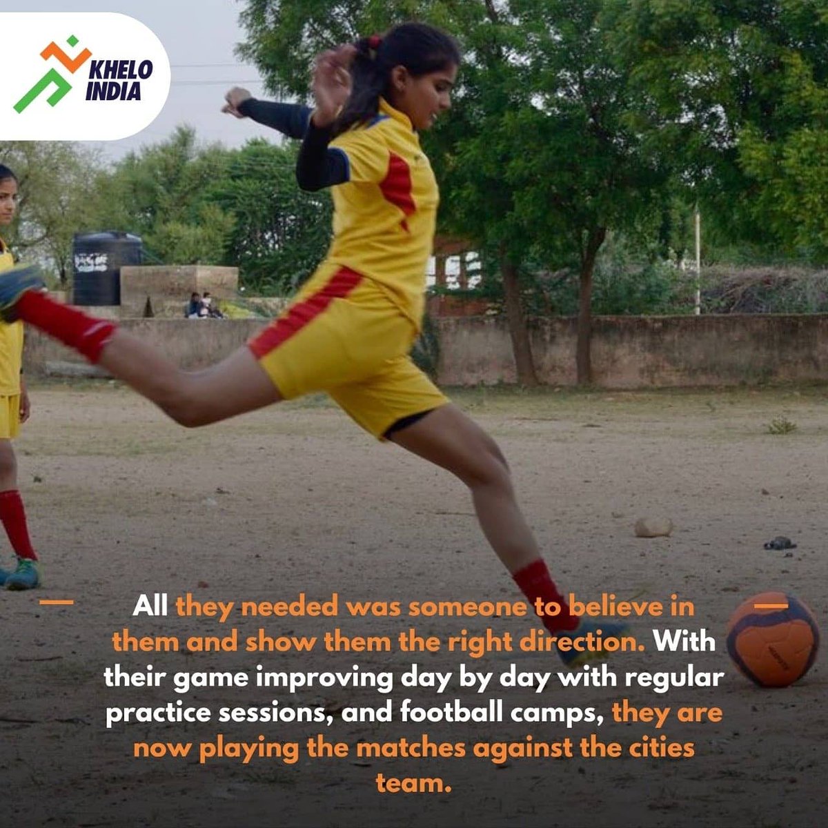 kheloindia's tweet photo. is helping them play and realise that they can achieve anything. These girls are breaking stereotypes associated with girls &amp; sports. 
Photostory courtesy: @photoforacause https://t.co/pKCv43AG8y