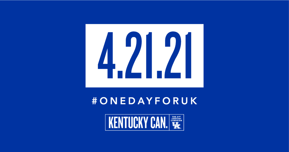 Today is One Day for UK – our annual day of giving!

Throughout the one-day fundraising campaign, we encourage the UK community to give to the college, program or cause of their choice.

Read more and learn how to donate: go.uky.edu/onedayforuk
