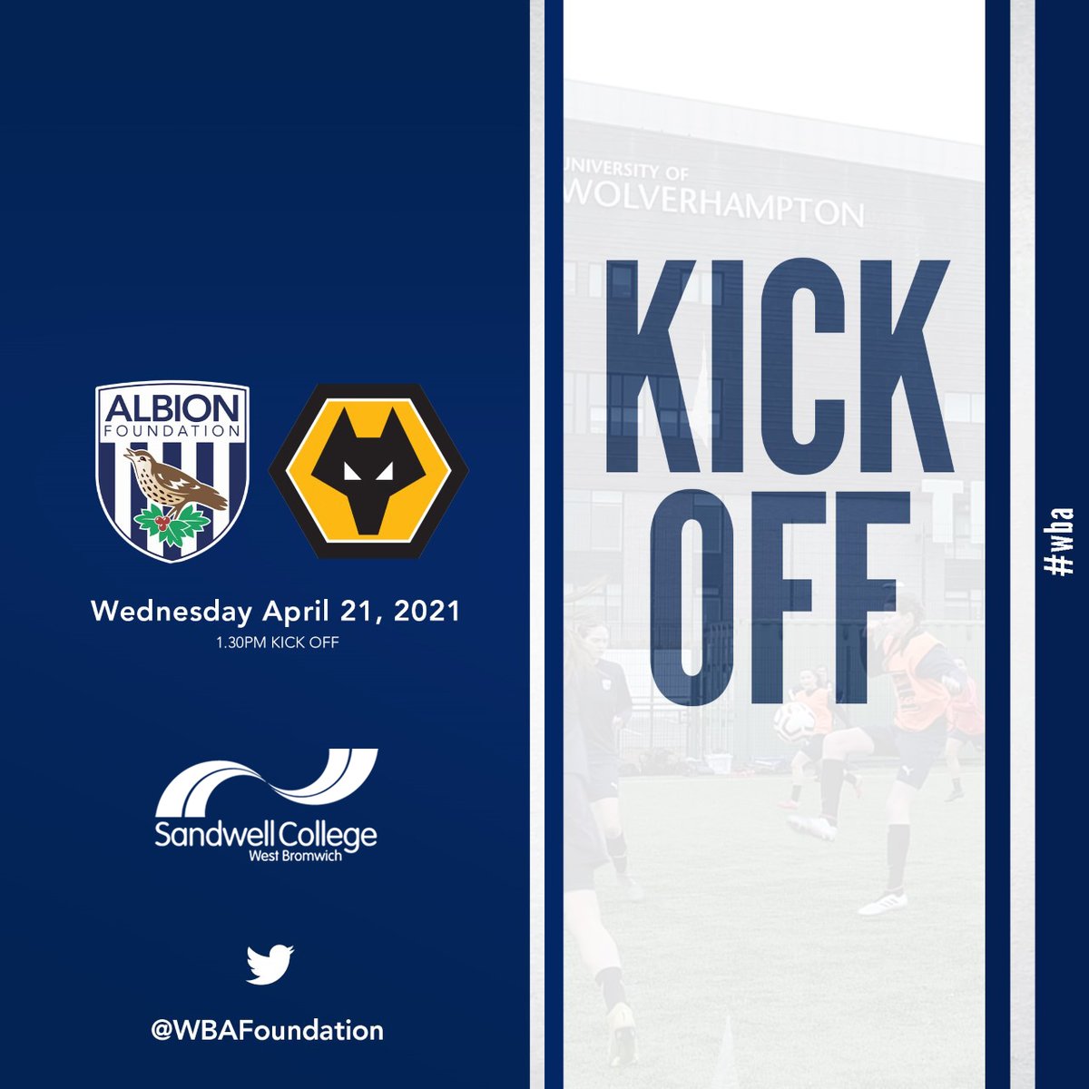 WBAFoundation's tweet photo. Kick Off β½
WBA Football Education Team v @wwfcfoundation
@WBA | @sandwellcollege | #FoundationFocus https://t.co/byp33mtqMA