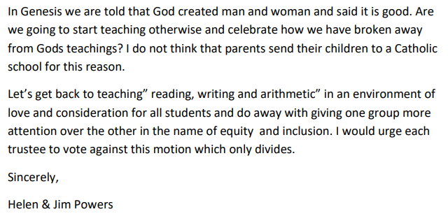 And of course...how could we even consider flying the Pride flag because "reading, writing and arithmetic"