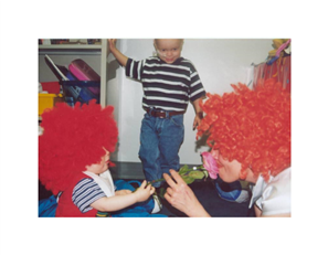 marb1111's tweet photo. How you survive #childhoodcancer, and why #humortherapy should be a standard in childhood cancer care. Dr. Lollipop insisted Josh be a young boy first, and patient second. And provided support for Josh's brother & me. Her treatment was life preserving, and healing. #ThatWig!🎗️ https://t.co/I4F6hKrSWM