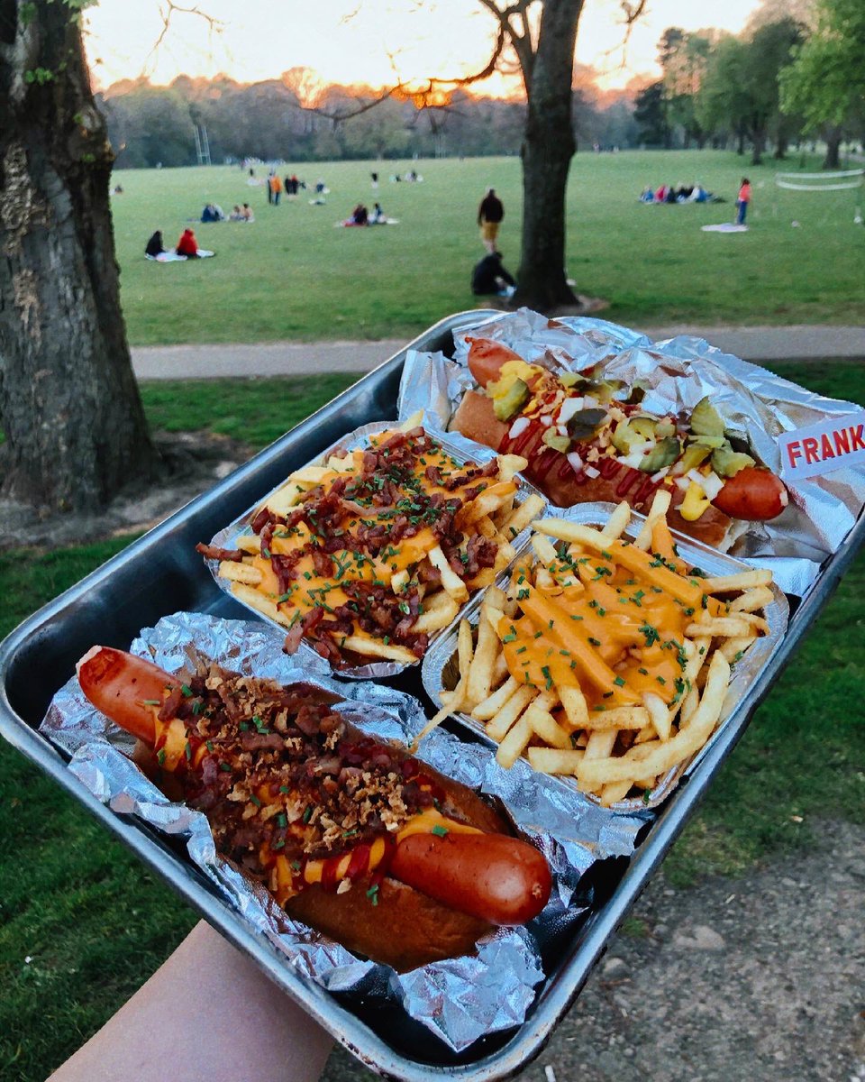 🌭 Dogs in the Park Update: Friday &amp; Saturdays collection slots are all booked but come by anytime after 6pm to grab a walk-in space! 

We’ve also got a couple of franks @ home kits up for grabs if you want to take a bag away!